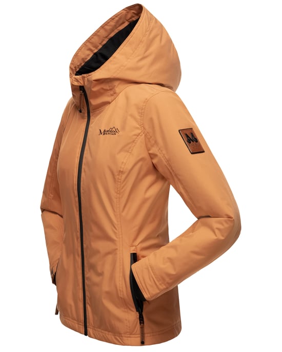 Marikoo Chaqueta ligera entretiempo mujer resistente al agua y al viento con capucha rusty cinnamon - Image 4