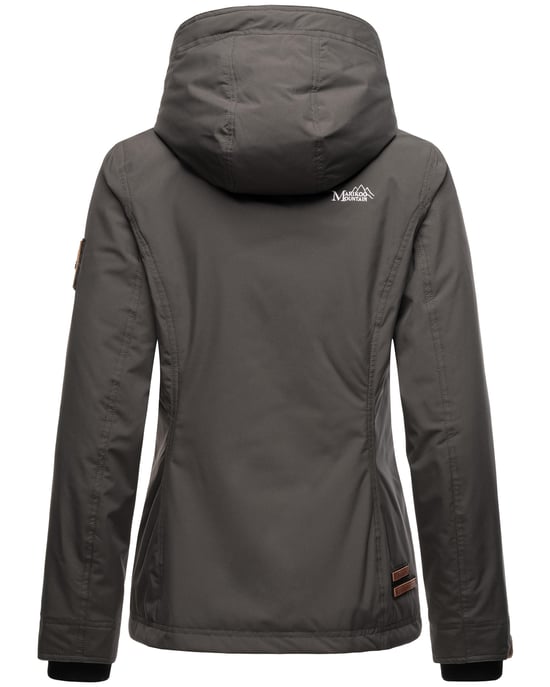 Marikoo Chaqueta ligera entretiempo mujer resistente al agua y al viento con capucha antracita - Image 5