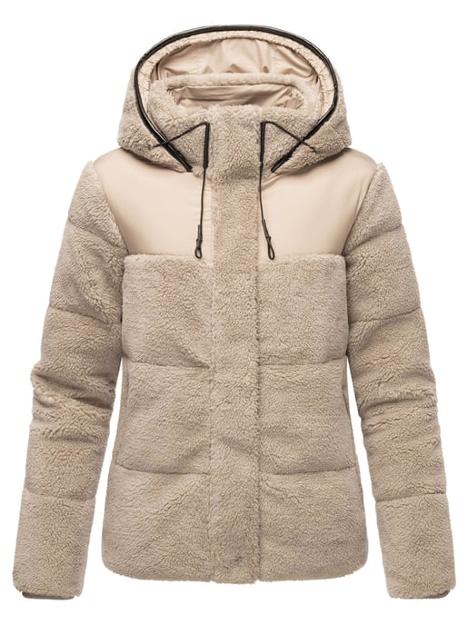Chaqueta teddy tipo puffer Marikoo para mujer con capucha – Kaguraa - Image 2
