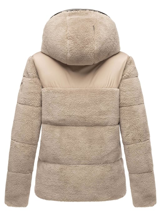 Chaqueta teddy tipo puffer Marikoo para mujer con capucha – Kaguraa - Image 4