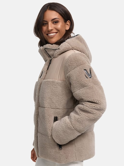 Chaqueta teddy tipo puffer Marikoo para mujer con capucha – Kaguraa - Image 6