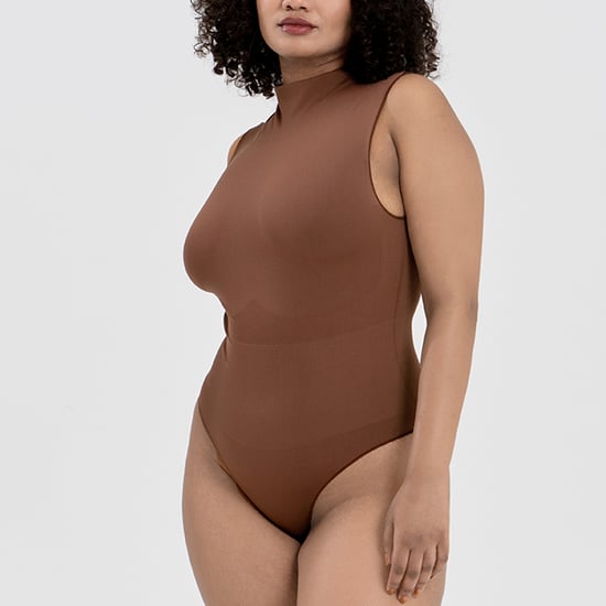 Body sin mangas de cuello alto para mujer, modelador, de ajuste elástico reciclado - Image 3