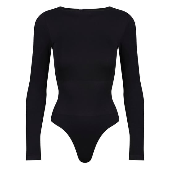 Mujeres Esenciales Body de Manga Larga Esculpe Ajuste Recycled Stretch - Image 1