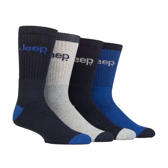 Paquete de 4 Calcetines para Hombre de Algodón Reciclado | Calcetines de Punto Grueso con Amortiguación Completa - Image 1