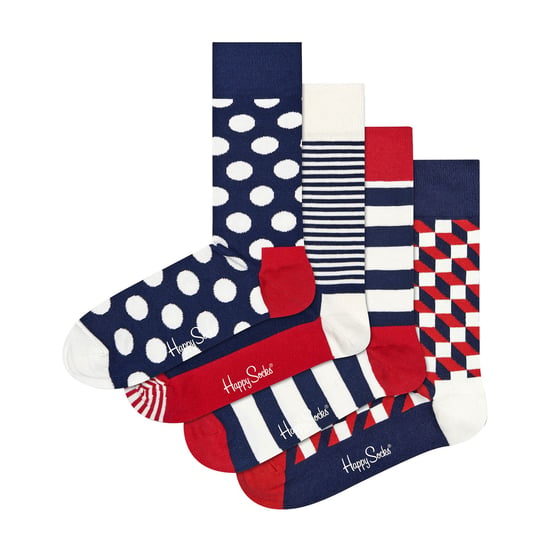 Juego de Regalo de 4 Pares de Calcetines Clásicos para Hombres y Mujeres - Image 1