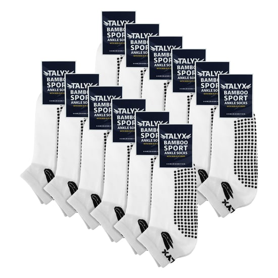 Paquete de 12 Calcetines Cortos de Bambú para Hombre con Grip | Calcetines Suaves Antideslizantes con Talón y Punta Reforzados - Image 2