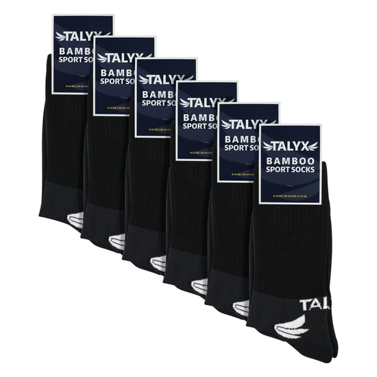 Paquete de 6 Calcetines Deportivos para Hombre de Bambú | Calcetines Transpirables con Talón y Punta Reforzados - Image 2