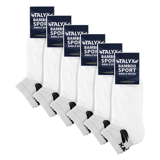 Paquete de 6 calcetines de bambú para hombres | Calcetines suaves y transpirables con refuerzo en el talón y la punta - Image 2