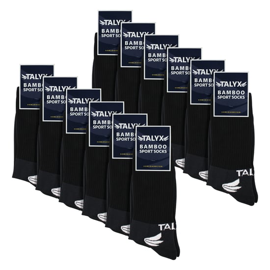 Paquete de 12 calcetines deportivos de bambú para hombre | Calcetines transpirables con talón y puntera reforzados - Image 2