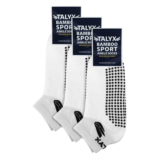 Paquete de 3 calcetines de bambú para hombre con sujeción en el tobillo | Calcetines suaves antideslizantes con talón y puntera reforzados - Image 2