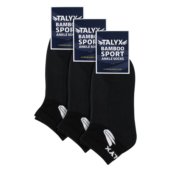 Paquete de 3 calcetines para hombre de bambú hasta el tobillo | Calcetines suaves y transpirables con talón y puntera reforzados - Image 2