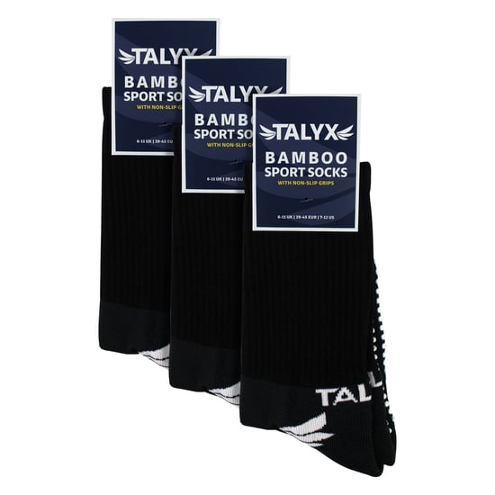 Paquete de 3 calcetines para hombre de bambú con agarre | Calcetines suaves antideslizantes con refuerzo en el talón y la punta - Image 2