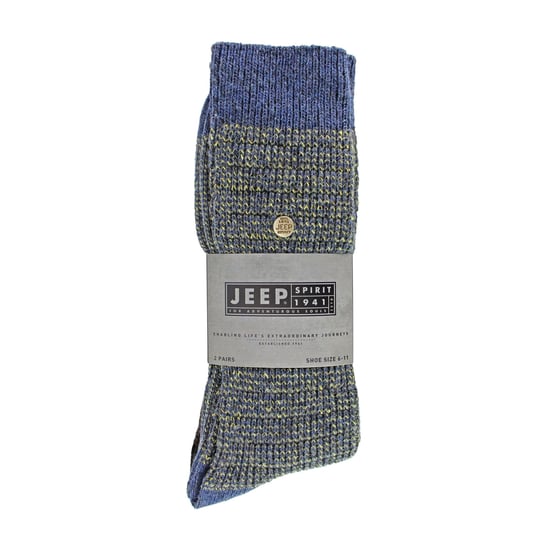Pack de 2 Calcetines de Vestir de Algodón Rizado para Hombre | Calcetines Medianos de Tejido Cuadrado - Image 2