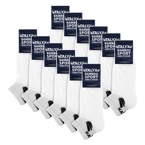 Paquete de 12 Calcetines de Tobillo para Hombre en Bambú | Calcetines Suaves y Transpirables con Talón y Punta Reforzados - Image 2