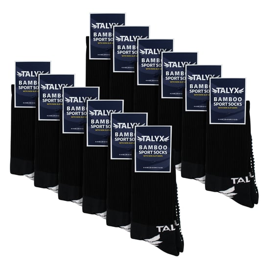 Paquete de 12 calcetines de crew para hombres de bambú | Calcetines suaves antideslizantes con talón y puntera reforzados - Image 2