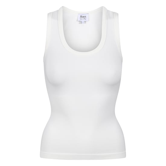 Tank Top Esculpe de Cuello Redondo para Mujeres en Tejido Reciclado Elástico - Image 1