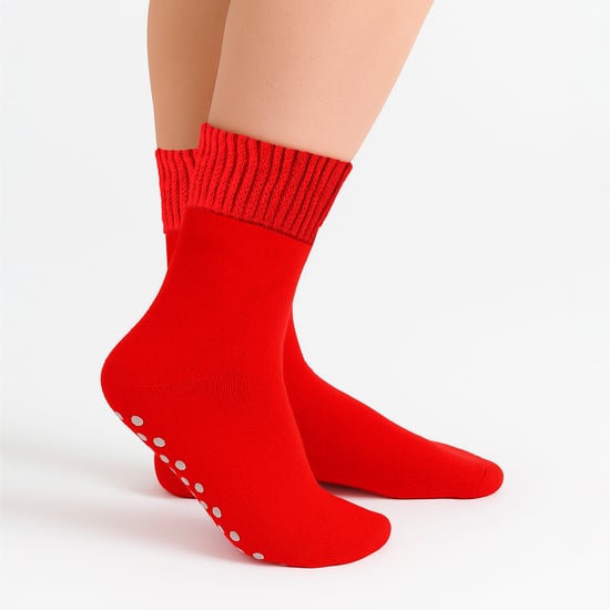 Calcetines de invierno extra anchos para mujer con grips | Calcetines térmicos antideslizantes para dormir - Image 5