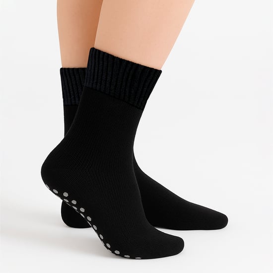 Calcetines de cama invierno extra anchos para dama con agarraderas | Calcetines térmicos antideslizantes para dormir - Image 5