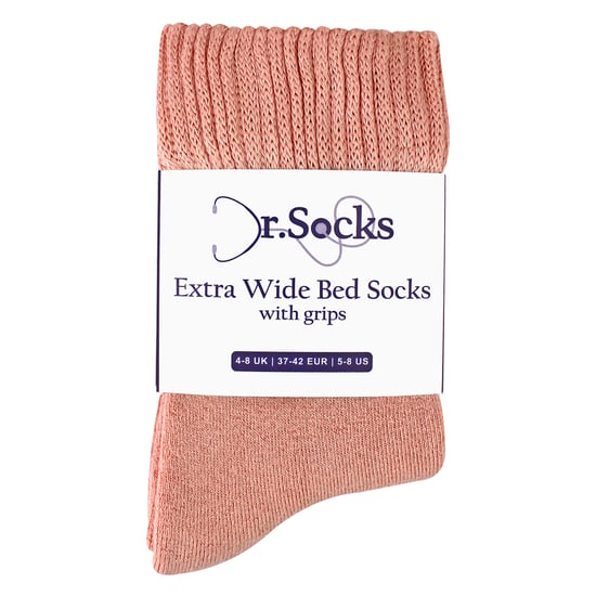 Calcetines de cama térmicos para mujer extra anchos con agarres | Calcetines de dormir antideslizantes - Image 2