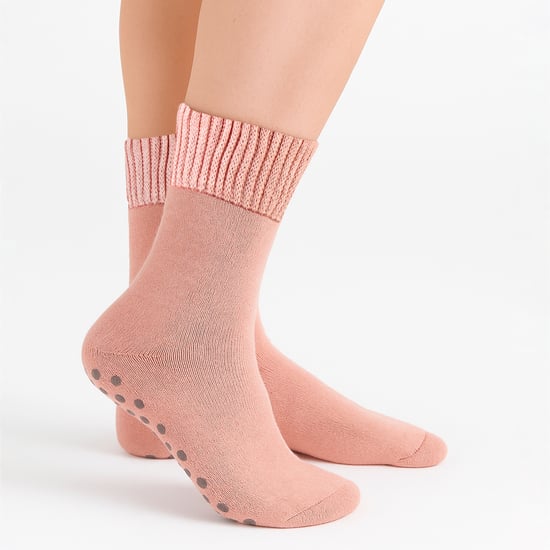Calcetines de cama térmicos para mujer extra anchos con agarres | Calcetines de dormir antideslizantes - Image 5