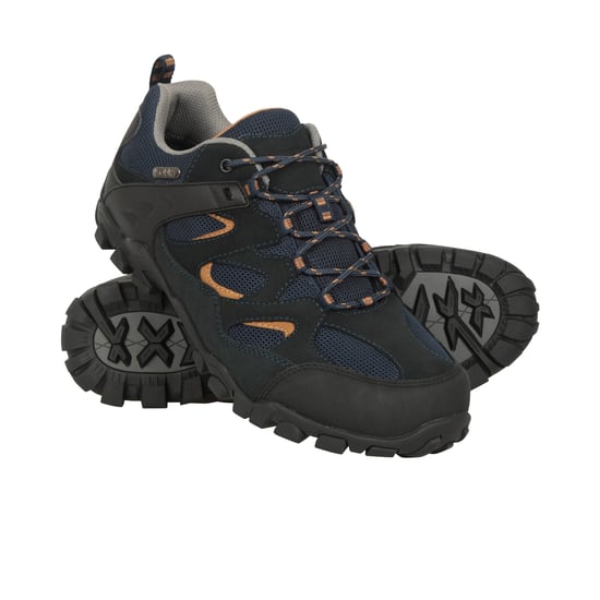 Mountain Warehouse Mens Curlews Waterproof Suede Walking Shoes (Navy) - Image 4