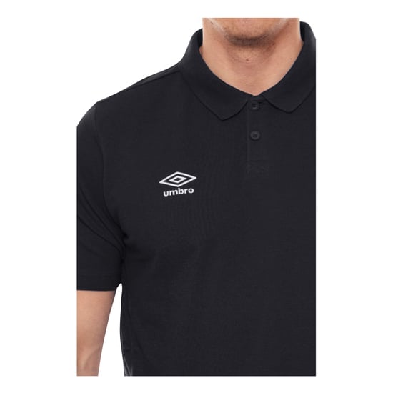 Umbro Boys Essential Polo Shirt (Black/White) - Image 3