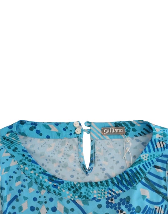 Top sin mangas estampado azul John Galliano - Image 6