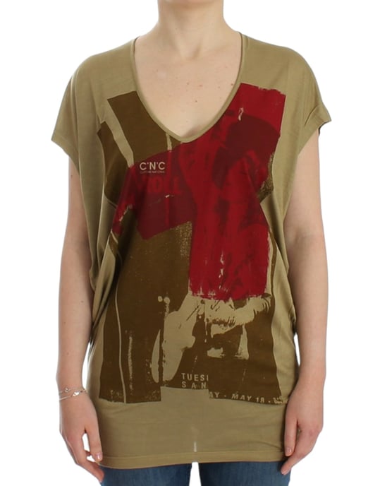 Camiseta de manga corta verde con estampado de Costume National - Image 1