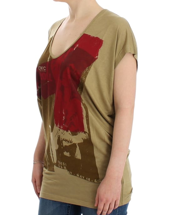 Camiseta de manga corta verde con estampado de Costume National - Image 2