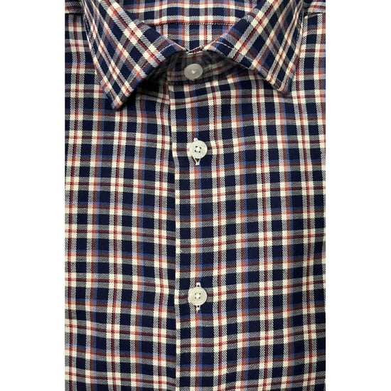 Camisa de hombre Multicolor de algodón Baldinini Trend - Image 3