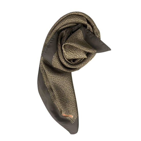 Bufanda de Seda Gris para Mujer Borbonese - Image 1