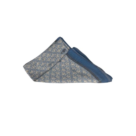 Bufanda de Seda Azul para Mujer Borbonese - Image 4