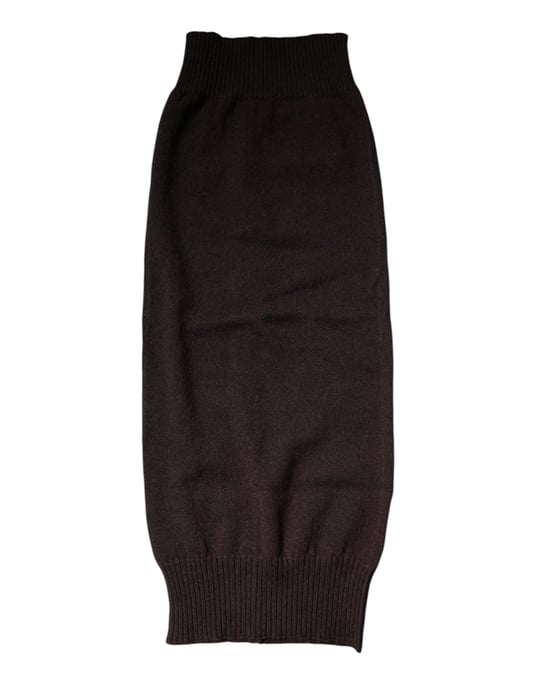 Bufanda de Cuello Tejida de Cachemira Marrón Dolce & Gabbana - Image 2