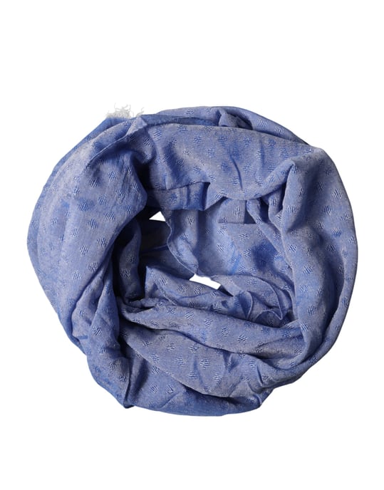 Estola de Encaje Azul de Dolce & Gabbana, Pañuelo de Algodón para el Cuello. - Image 1