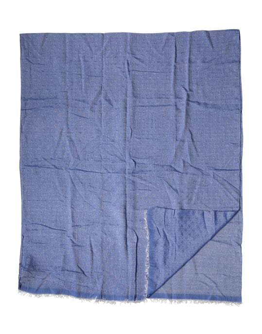 Estola de Encaje Azul de Dolce & Gabbana, Pañuelo de Algodón para el Cuello. - Image 3