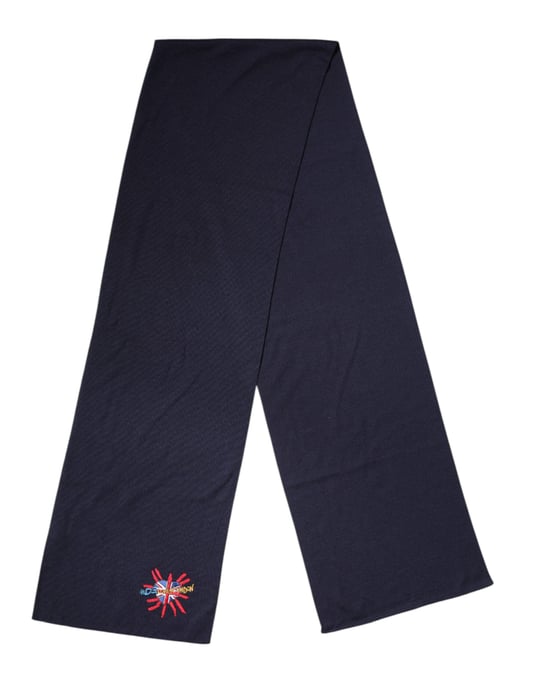 Bufanda de Cuello de Lana Azul DG Loves London de Dolce & Gabbana - Image 1