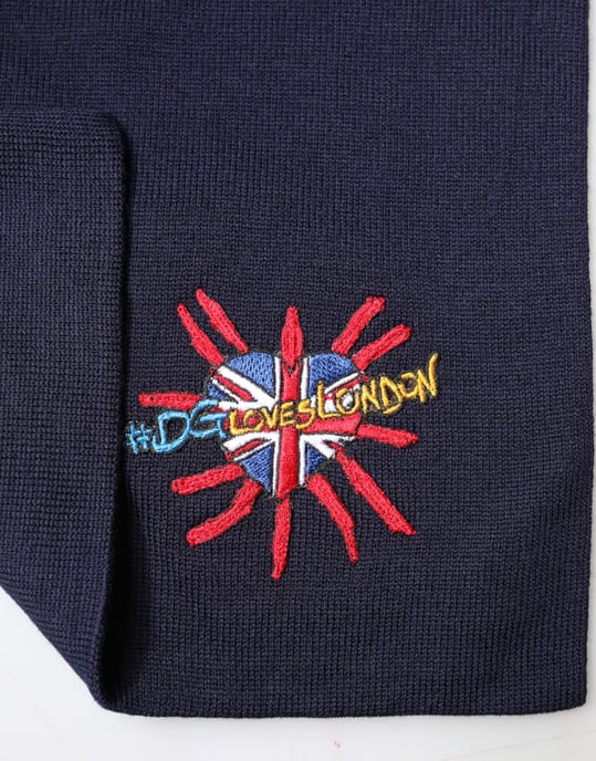 Bufanda de Cuello de Lana Azul DG Loves London de Dolce & Gabbana - Image 3