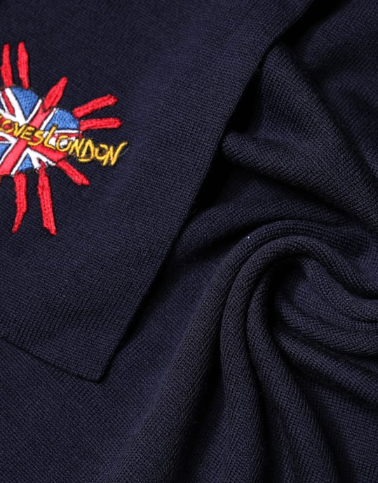 Bufanda de Cuello de Lana Azul DG Loves London de Dolce & Gabbana - Image 4
