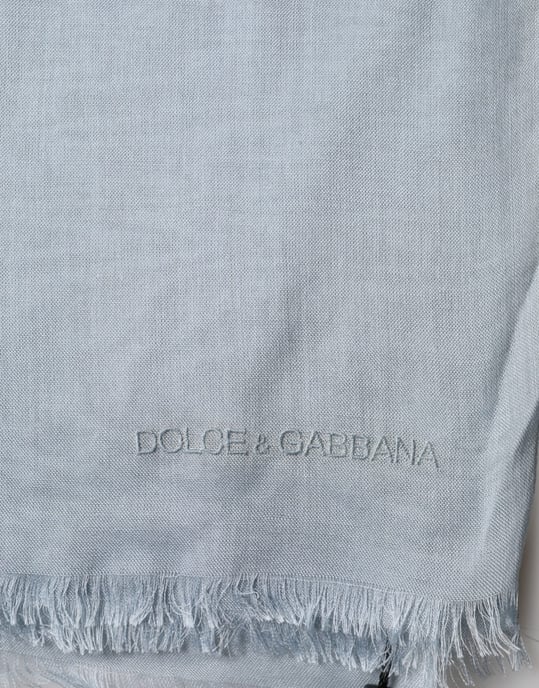 Chal de Cachemira Tejido Light Blue de Dolce & Gabbana - Image 4