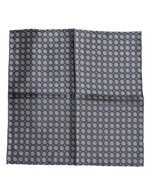 Pañuelo de seda cuadrado azul estampado de Dolce & Gabbana - Image 1
