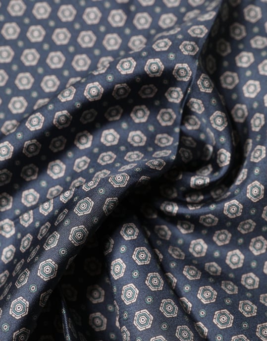 Pañuelo de seda cuadrado azul estampado de Dolce & Gabbana - Image 4