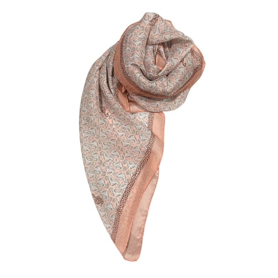 Bufanda de Seda Rosa para Mujer Borbonese - Image 1