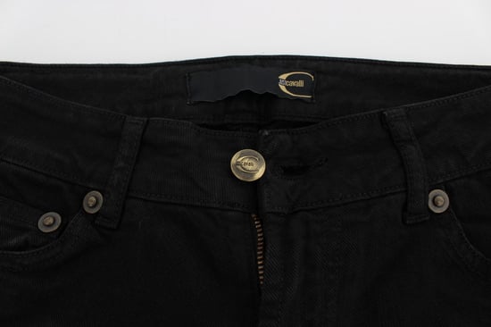 Jeans ajustados slim de algodón negro elástico Cavalli - Image 5