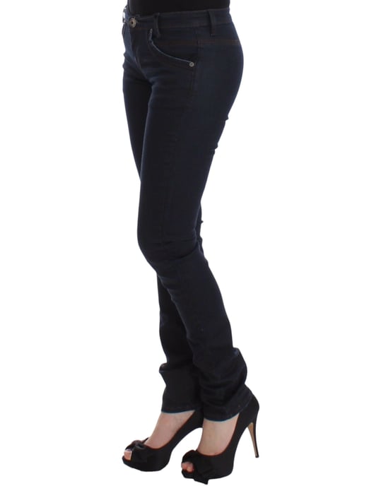 Pantalones de mezclilla ajustados de Ermanno Scervino en azul, pierna estrecha y stretch - Image 2