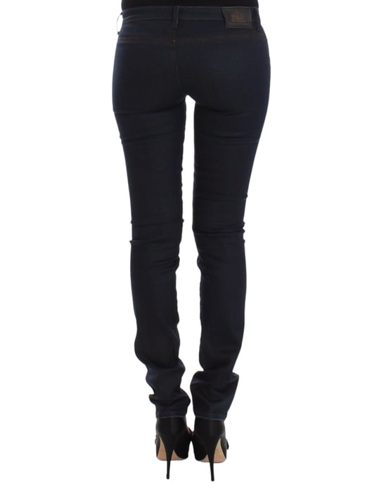 Pantalones de mezclilla ajustados de Ermanno Scervino en azul, pierna estrecha y stretch - Image 3