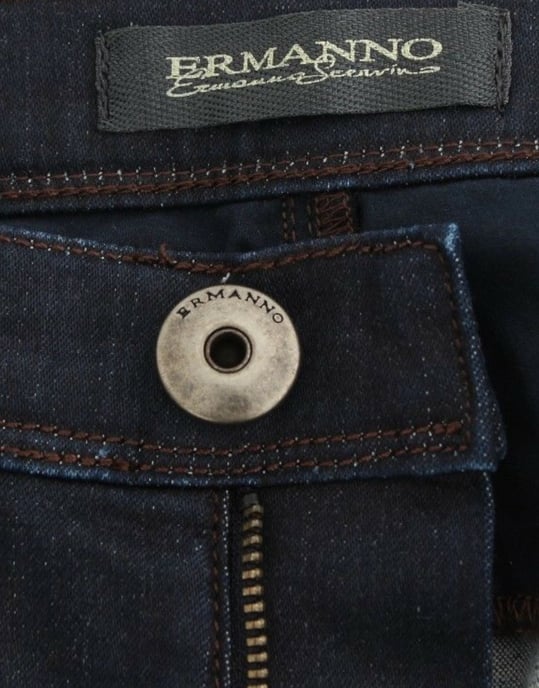Pantalones de mezclilla ajustados de Ermanno Scervino en azul, pierna estrecha y stretch - Image 6