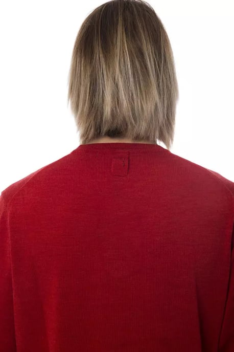 Billionaire Italian Couture Suéter de Hombre de Lana Merino Roja - Image 4