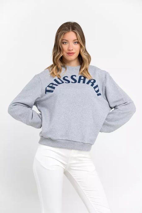 Sudadera de Algodón Gris para Mujeres Trussardi - Image 2