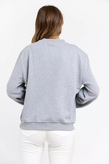 Sudadera de Algodón Gris para Mujeres Trussardi - Image 4