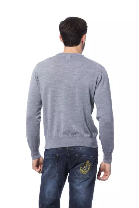 Suéter de Hombre de Merino Gris de Billionaire Italian Couture - Image 3